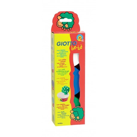 Giotto be-bè Pack de 3 pastas para Jugar, Color Verde Oliva, Azul Marino y Blanco Fila Hispania 462503 