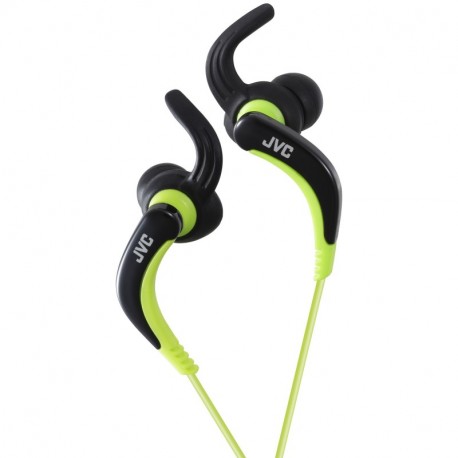 JVC HA-ETX30 - Auriculares in-ear deportivos resistentes al agua color negro y neon
