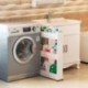SONGMICS 3 Niveles Para Hogar y Baño Estante, Carrito de cocina, Estantería de cocina 72,5 cm Blanco KTR03W