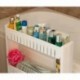 SONGMICS 3 Niveles Para Hogar y Baño Estante, Carrito de cocina, Estantería de cocina 72,5 cm Blanco KTR03W