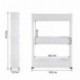 SONGMICS 3 Niveles Para Hogar y Baño Estante, Carrito de cocina, Estantería de cocina 72,5 cm Blanco KTR03W
