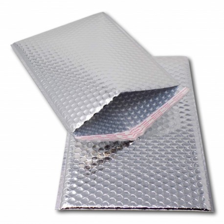 EPOSGEAR 10 sobres de papel de aluminio plateado brillante con burbujas acolchadas – perfecto para marketing, promociones o y