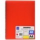 Plus Office 13461-40-RD - Carpeta con 40 fundas y espiral, rojo