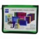 Plus Office ZA-401BK - Carpeta con cremallera, A4, verde