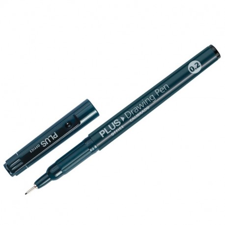 Plus Office Drawing Pen - Rotulador calibrado de 0.2 mm, 12 unidades