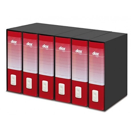 Rexel Dox 1 A4 arco de la palanca de archivos - Red Pack de 6 
