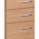 Wohnling WL1, 342 cajonera con Ruedas MDF Haya con 3 cajones y Ruedas, 40 x 60 cm