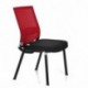 hjh OFFICE 657254 PORTO V BASE Silla de confidente, rojo / negro