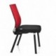 hjh OFFICE 657254 PORTO V BASE Silla de confidente, rojo / negro