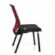 hjh OFFICE 657254 PORTO V BASE Silla de confidente, rojo / negro