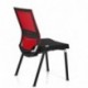 hjh OFFICE 657254 PORTO V BASE Silla de confidente, rojo / negro