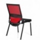 hjh OFFICE 657254 PORTO V BASE Silla de confidente, rojo / negro