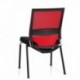 hjh OFFICE 657254 PORTO V BASE Silla de confidente, rojo / negro