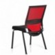 hjh OFFICE 657254 PORTO V BASE Silla de confidente, rojo / negro