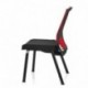 hjh OFFICE 657254 PORTO V BASE Silla de confidente, rojo / negro