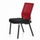 hjh OFFICE 657254 PORTO V BASE Silla de confidente, rojo / negro
