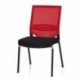 hjh OFFICE 657254 PORTO V BASE Silla de confidente, rojo / negro