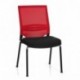 hjh OFFICE 657254 PORTO V BASE Silla de confidente, rojo / negro