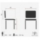 hjh OFFICE 657254 PORTO V BASE Silla de confidente, rojo / negro