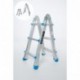 WORHAN® Escalera 302cm Aluminio Telescopica 3.02m Multifuncion Multiuso Aluminio Plegable Tijera L3