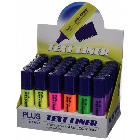 Plus Office Text Liner - Rotulador fluorescente, expositor con 36 unidades
