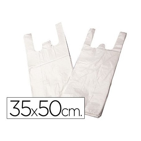 0102 - Bolsa plastico camiseta 35x50 paq.200 un.