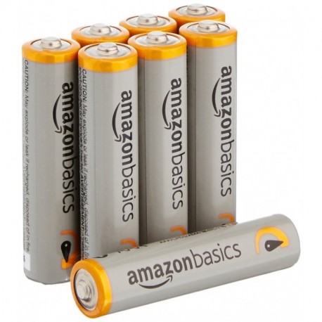 AmazonBasics - Pilas alcalinas AAA Performance Paquete de 8 - Diseño variable