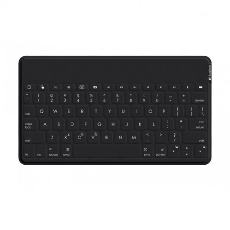 Logitech Keys-To-Go - Teclado QWERTY ultraportátil para Apple iPad, iPhone, Apple TV, negro - QWERTY Español