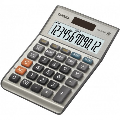 Casio MS-120BM Escritorio Basic calculator - Calculadora Escritorio, Basic calculator, Metal, De plástico, Botones, Batería/