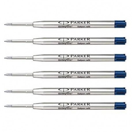 Parker Quinkflow Ink Refill for Ballpoint Pens, Fine Point, Blue Pack of 6 Refills 1782468 by Parker