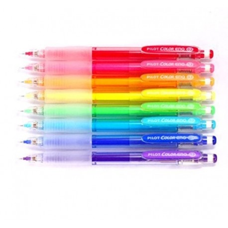 Pilot Color Eno – portaminas, 0,7 mm, 8 Color Set importación de Japón [Komainu-Dou Packege Original]