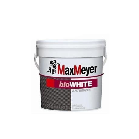 Max Meyer - Pintura al agua transpirable antimoho «Bio White», color blanco, 12 L