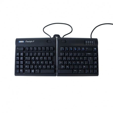 Kinesis Freestyle2 - Teclado USB, Alámbrico, Oficina, Negro, 1,83m, 907g 