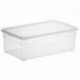 Sundis Rotho 6334390000 - Caja de almacenamiento con tapa, color transparente, plástico, paquete de 4