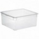 Sundis Rotho 6334390000 - Caja de almacenamiento con tapa, color transparente, plástico, paquete de 4
