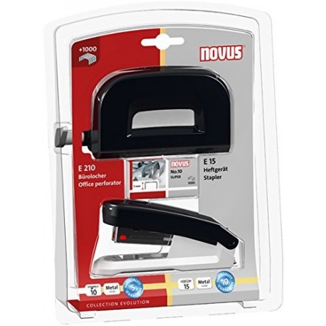 Novus accesorio de escritorio set, set Twinset NOVUS E 15 / E 210 grapadora negro