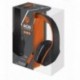 Trust Urban Mobi - Auriculares de diadema cerrados, negro y naranja