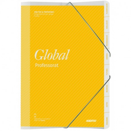 Additio P171 - Carpeta Global para el profesorado catalán , color amarillo