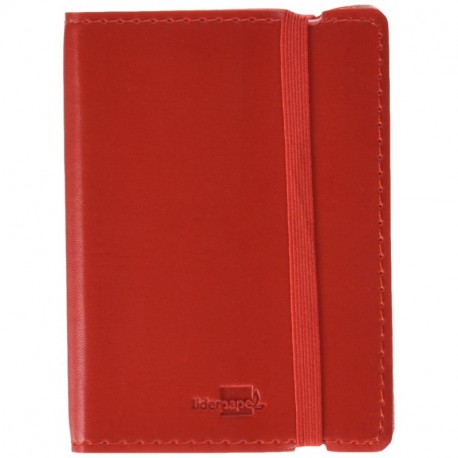 LIBRETA LIDERPAPEL SIMIL PIEL A7 120 HOJAS 70G/M2 CUADRO 4MM SIN MARGEN ROJO