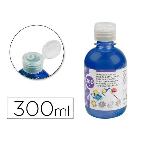 Liderpapel TP42 - Tempera liquida, 300 ml, color azul marino fluorescente