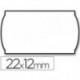 Meto 9156319 - Etiquetas onduladas, 22 x 12 mm