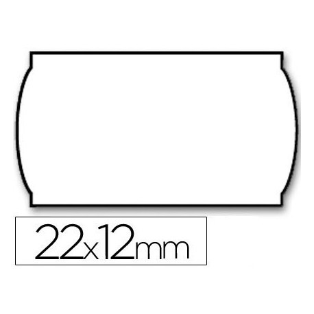 Meto 9156319 - Etiquetas onduladas, 22 x 12 mm