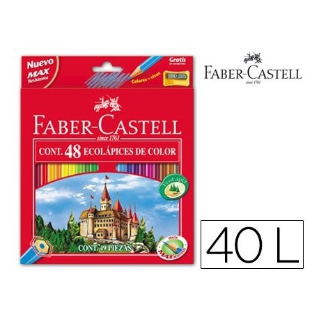 Faber-Castell 120148 - Pack de 48 lápices y sacapuntas