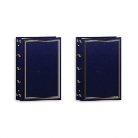 3-Ring bolsillo azul marino azul álbum de fotos para fotos 504 por Pioneer – 4 x 6  dos unidades 