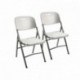 Vanage 2 x silla de jardín, plegable, blanca