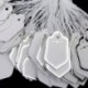 SODIAL R 500 Etiquetas blancas anuncios joyeria del precio de etiqueta colgante-reloj