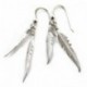 Pendientes de Gancho en Plata Esterlina 925, Plumas de Aguila Espiritu Animal E001 