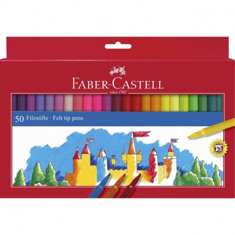Faber-Castell - Estuche con 50 rotuladores 554250 