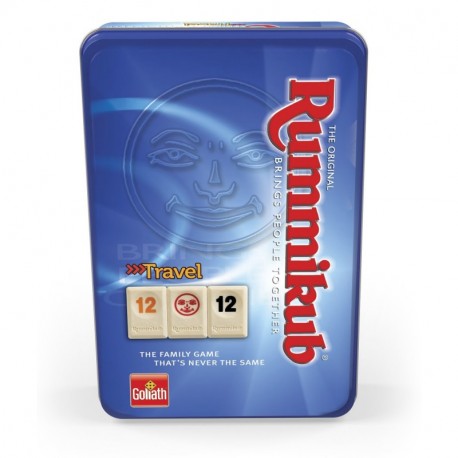 Goliath - Juego Rummikub de Viaje en Caja Metálica, Juego de Mesa 50105212 