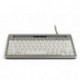 Bakker Elkhuizen S-board 840 Design Teclado alemán/suizo USB, Plata y Blanco